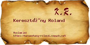 Keresztény Roland névjegykártya